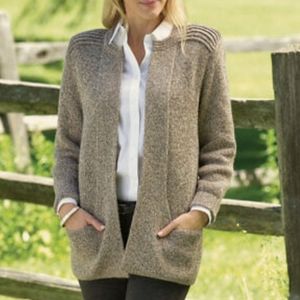 Alpaca Open Front Cardigan by Peruvian Link - Size OS